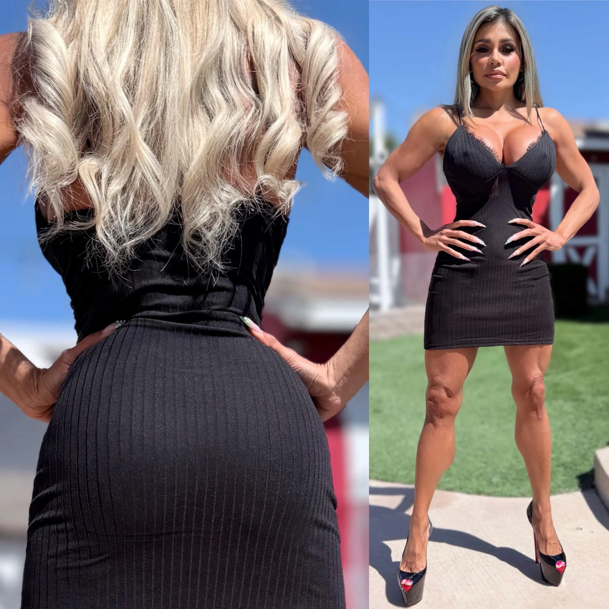 Connie's ๐$33.95๐ "SIMPLE SEXY WHITE Spaghetti Strap LACE CHEST STRETCH FIT MINI" BIG RIBBED, Stretch Fit, Double Fabric on the chest only - Image 4