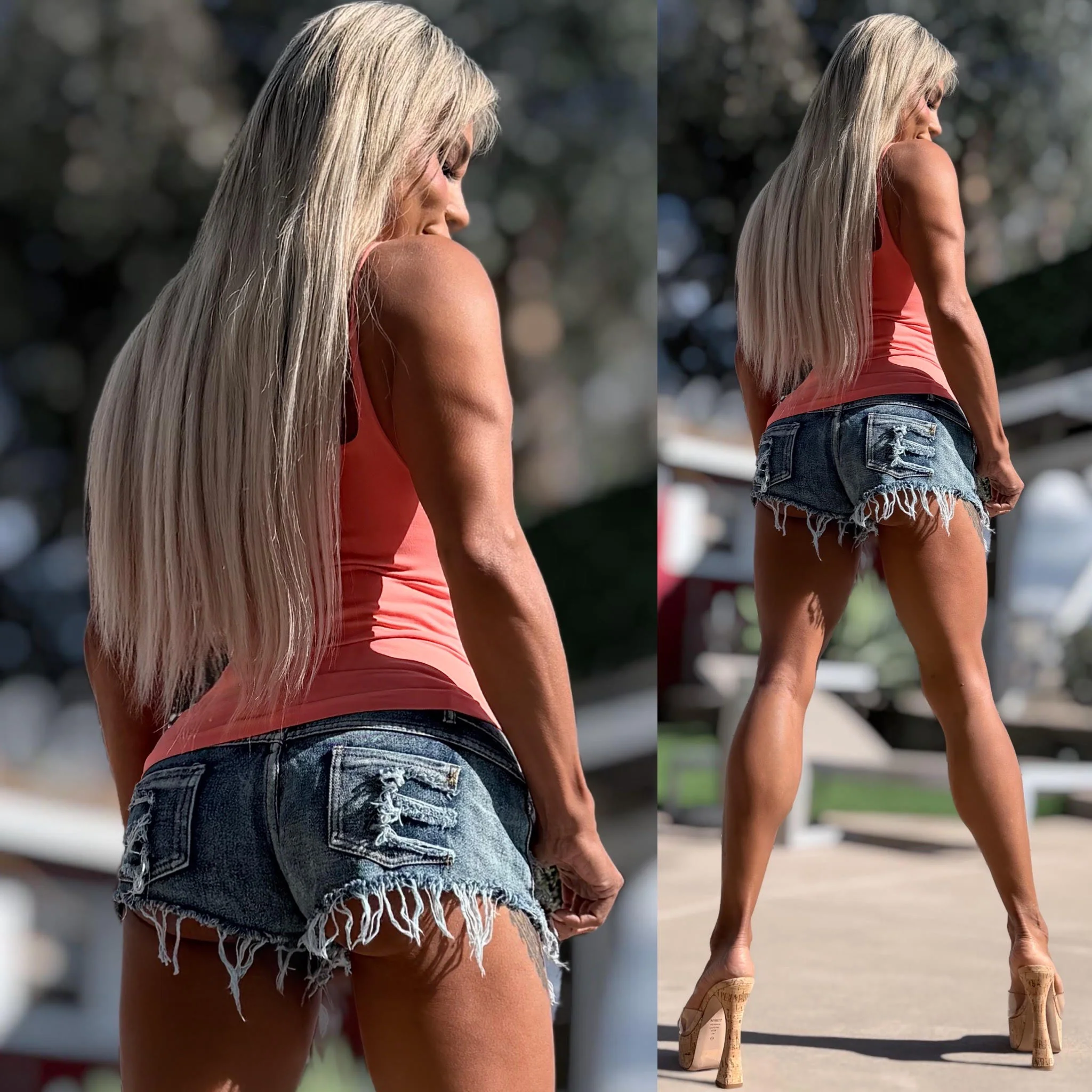 Connie's Exclusive "SEAMLESS and SMOOTH DOUBLE Layer CAMI Top" SMOOTH THAI PEACH Super Stretch Fit...Made in The USA😍 - Image 4