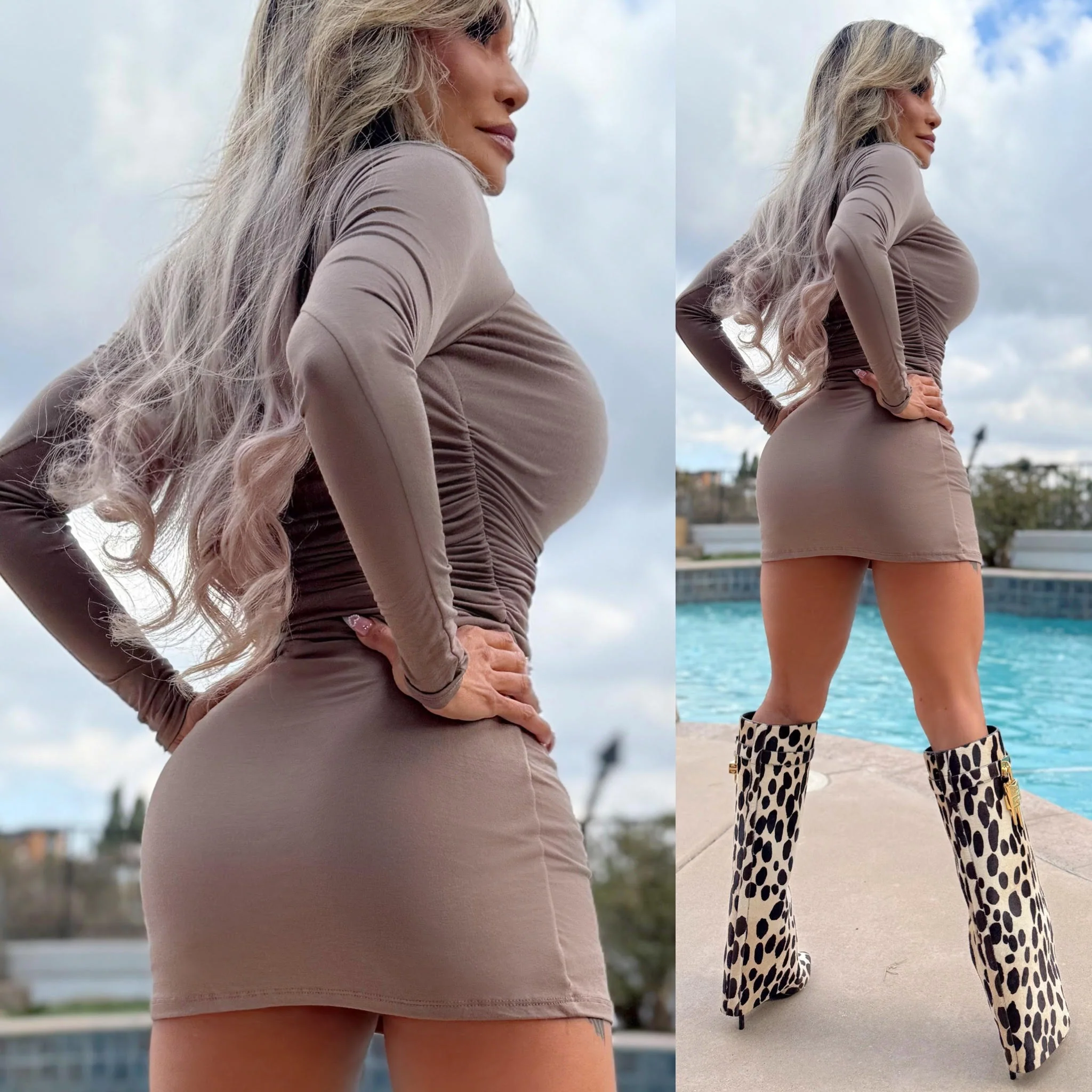 Connie's EXCLUSIVE "TIGHT is JUST RIGHT Mini" Made in USA 💋 RAYON SPANDEX, BUTTER CREAM Thin Double Fabric Support, For Use without a Bra - Image 6