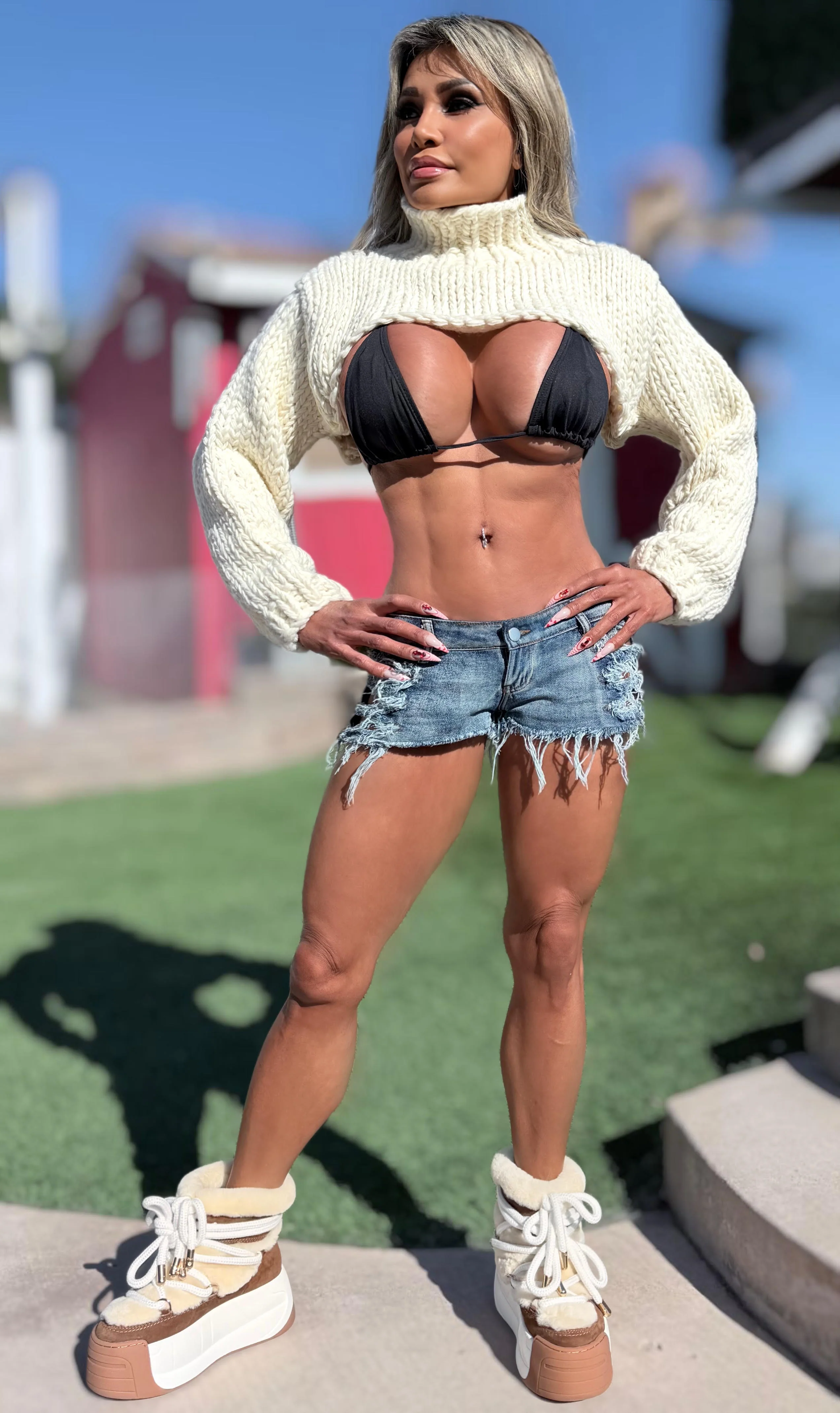 Connie's **LIMITED** "RICH WHITE CROP SWEATER" Wear it with a Cami or small top, and any Kind Jeans - Image 7