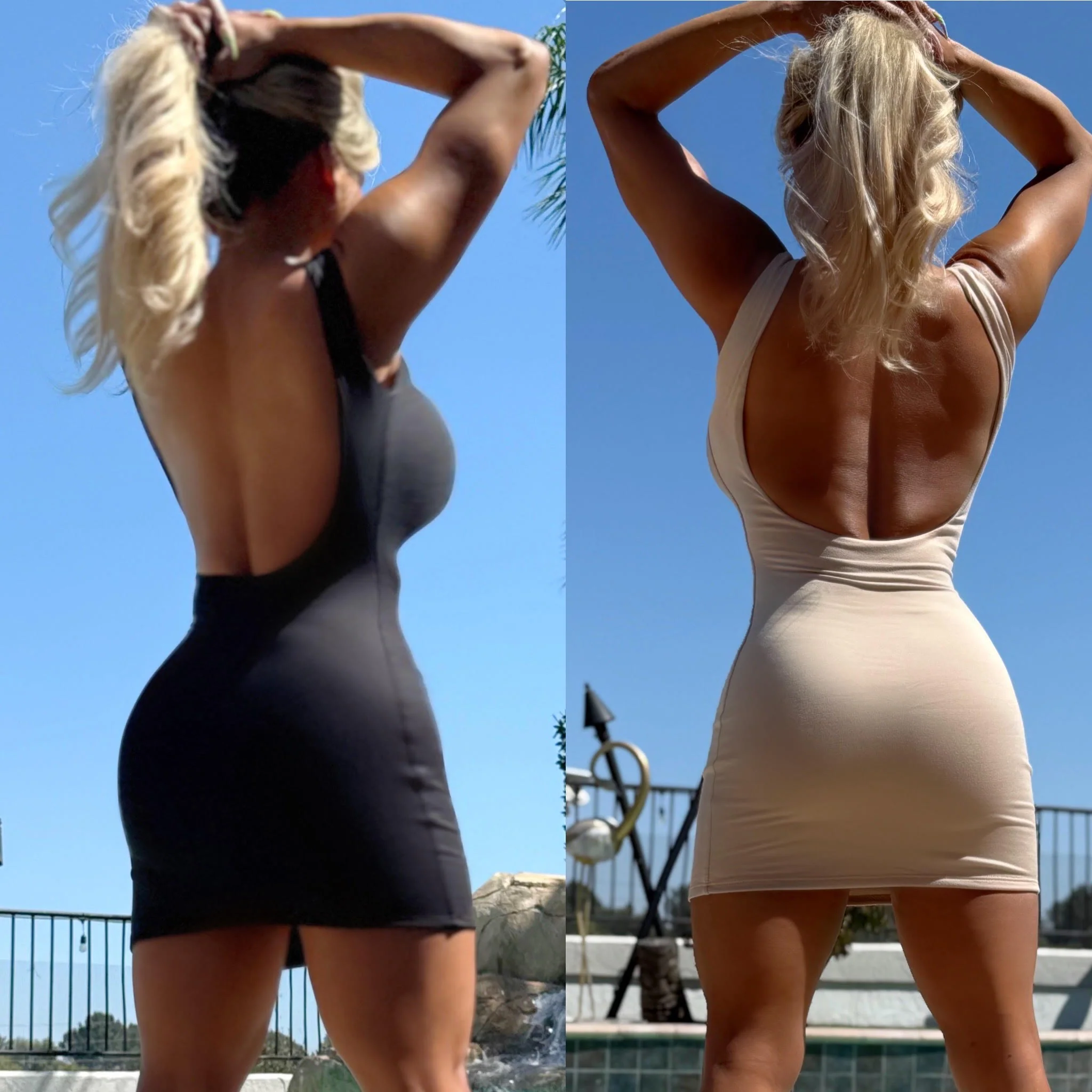 Connie's PACK of TWO 🐈‍⬛🐈 No BRA NEEDED "CREAM🐈 and BLACK🐈‍⬛ Backless MINIs" (EXCLUSIVE) Double Fabric SUPPORT, Made in the USA - Image 5
