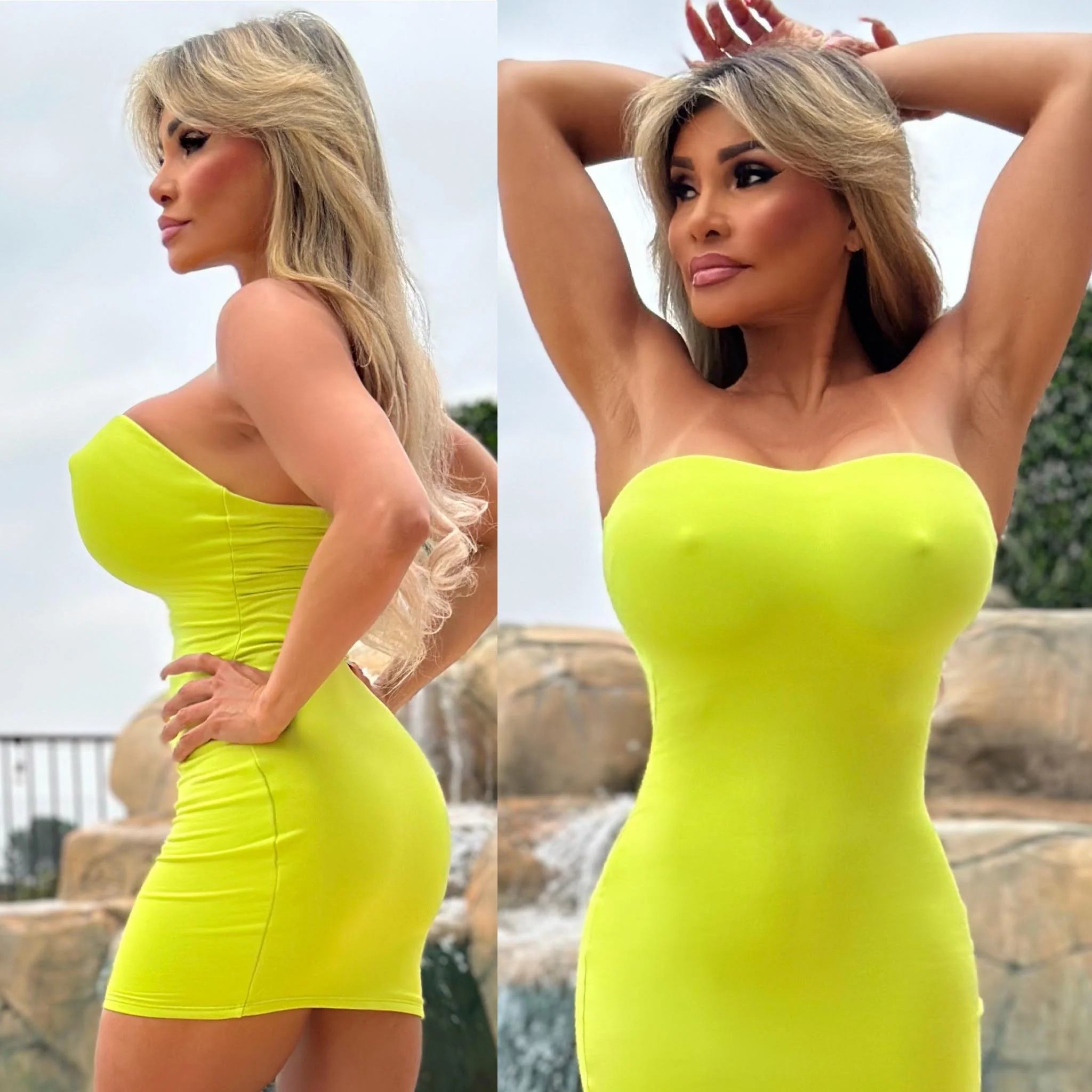 Connie's "SIMPLE HOLLYWOOD F-ME Tube Mini" Key Lime Martini, Top Shelf DOUBLE FABRIC SUPPORT .... Made in the USA - Image 4