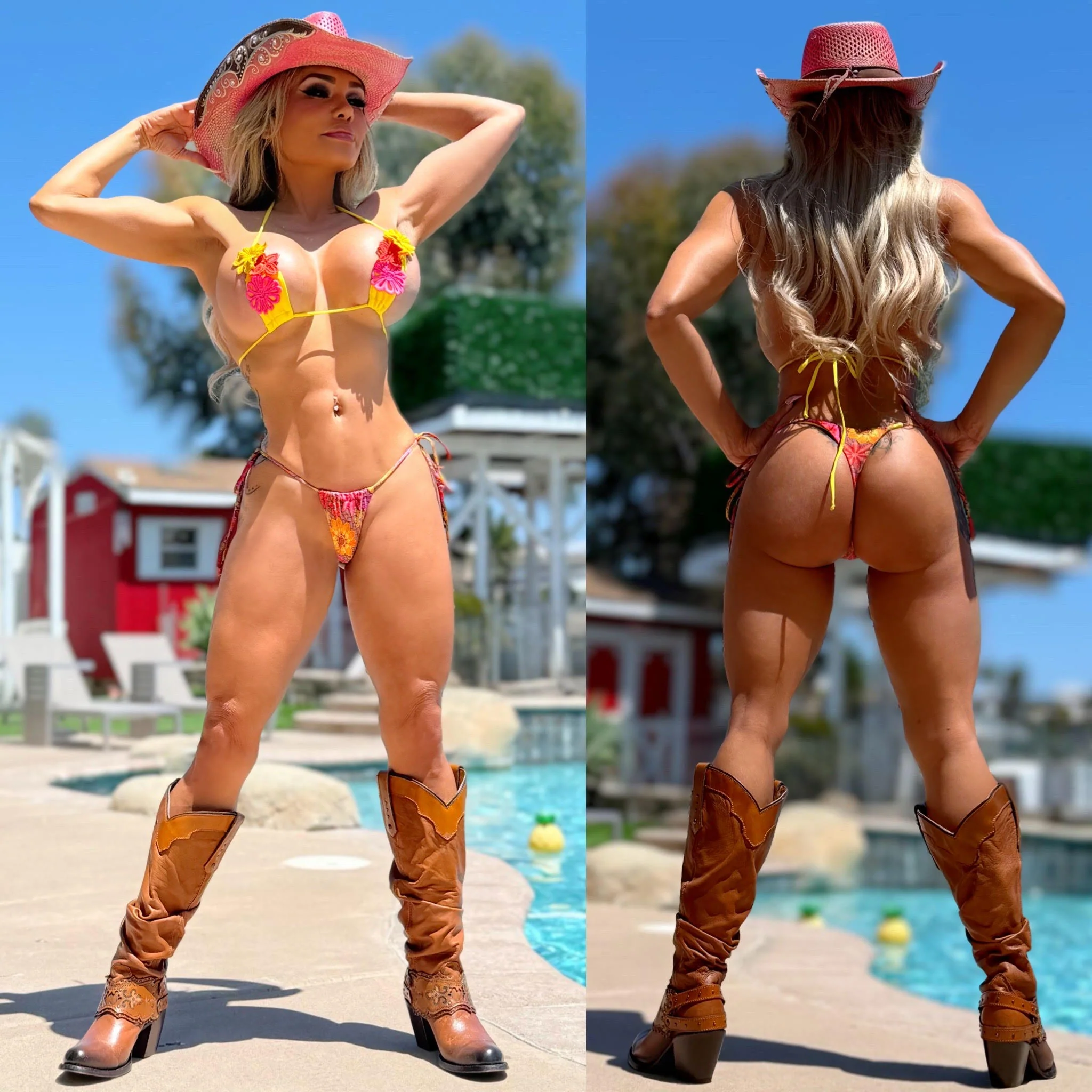 Connie's VEGAS POOL PARTY MINIMAL COVERAGE 😈 "LITTLE DAISIES TEENY TINY Thong BIKINI Set" This set is HIGH END and Lined, NOT FOR THE SHY, Made In Colombia 💋💋💋 - Image 6