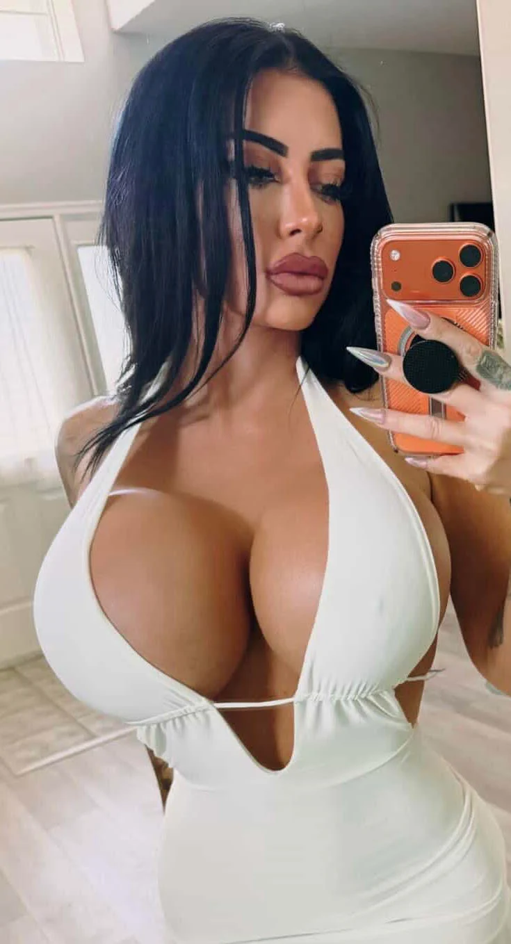 Connie's "ADJUSTABLE CHEST MAKE IT SMALL 😈 WHITE SHEEN MINI" Tight Fit Waist, Signature Double Fabric, Made in USA - Image 7