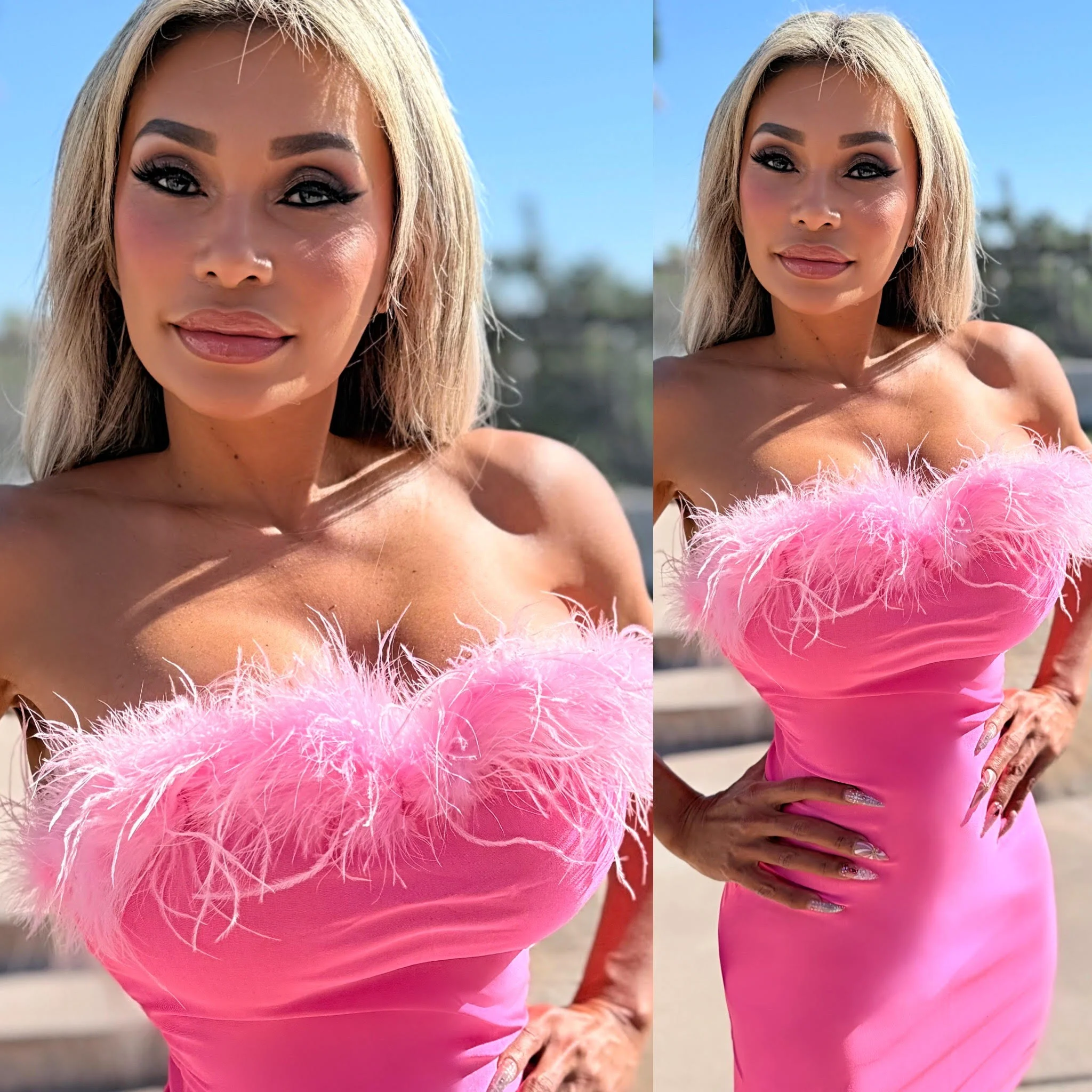 Connie's  EXCLUSIVE "PINK Mini" FULL STRETCH FIT With Accent - Image 3